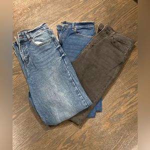 3 jeans for $20 - sizes 5/6 - H&M and Ardene - high-rise